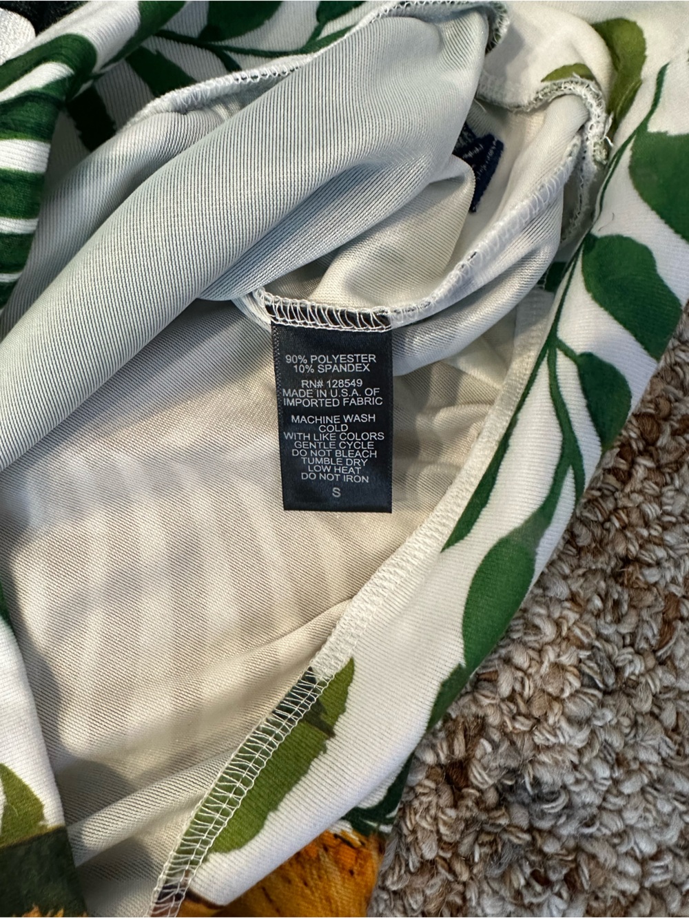 Rare Aviator Nation Velour Tiger Print Athletic Sweater — Green, White - Picture 3 of 4